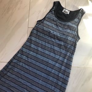 OLD NAVY STRIPED BLUE BRA TOP DRESS SIZE LARGE